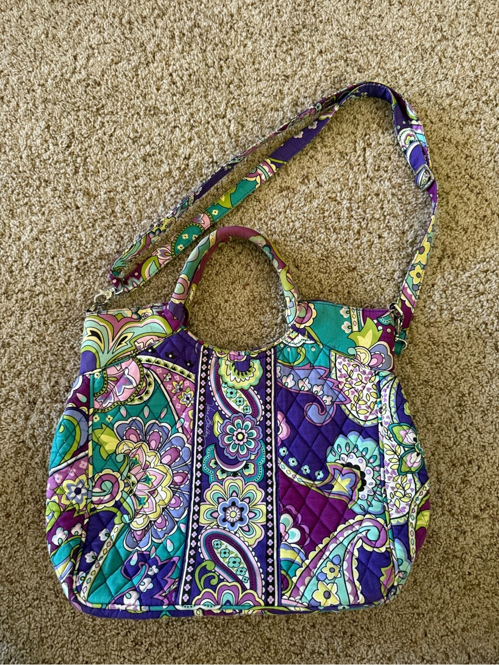 Vera Bradley Heather Clare Crossbody Shoulder Bag Quilted Floral Purse Retired